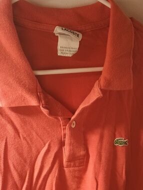 Lacoste Pink Men's Polo Shirt US Sz XL Lacoste sz 7 Cotton 100%